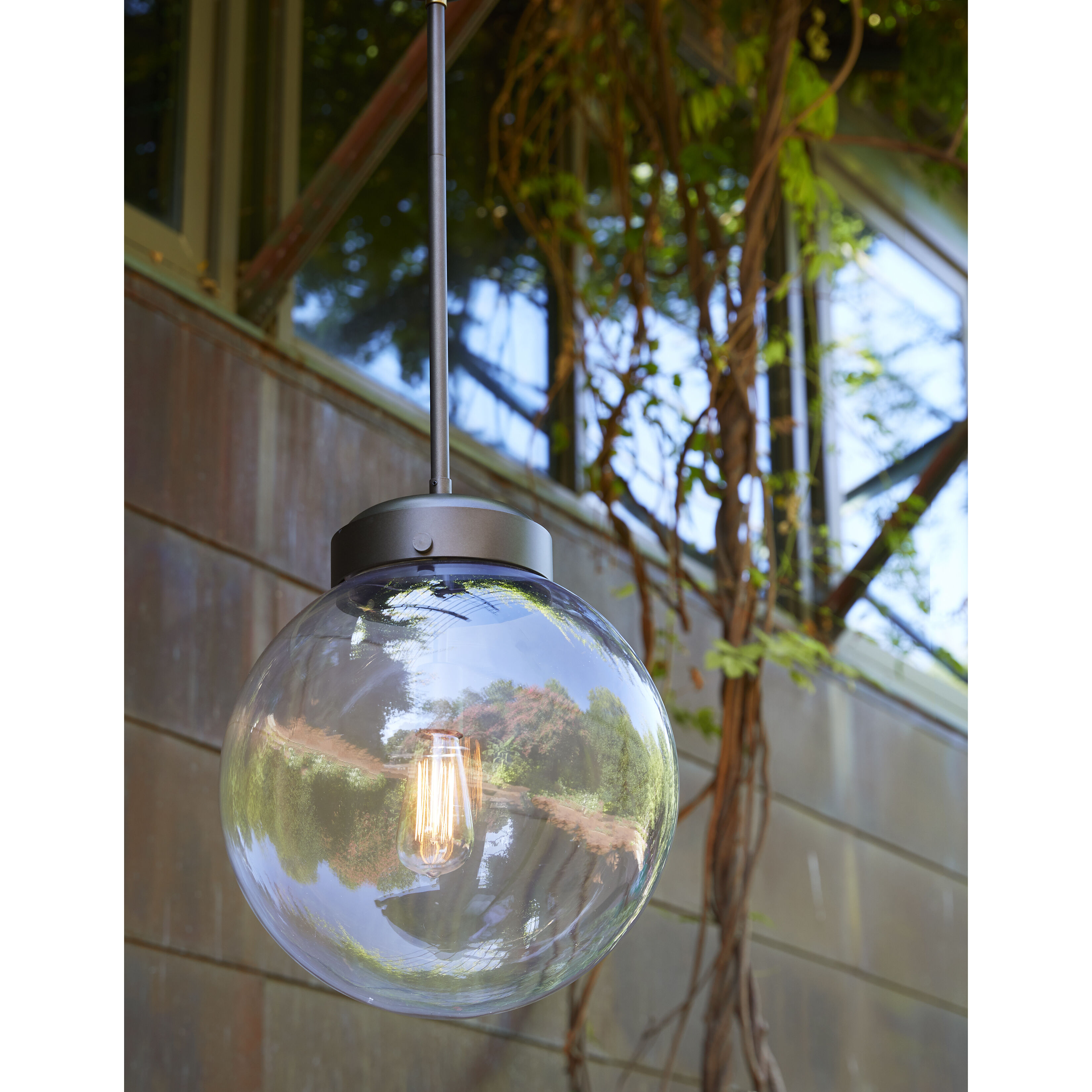 Reeves 1 Light 15.5 inch Aged Brass Outdoor Pendant, Large